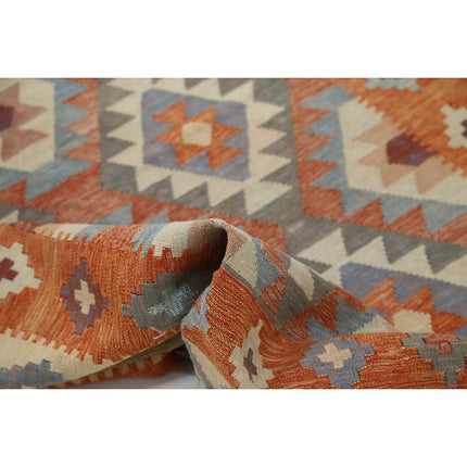 Kafkaas Kilim 4' 10" X 6' 10" Wool Hand-Woven Kilim 4' 10" X 6' 10" (147 X 208) / Multi / Multi