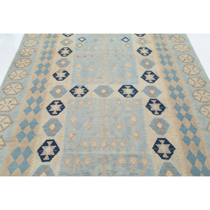 Kafkaas Kilim 6' 6" X 10' 3" Wool Hand-Woven Kilim 6' 6" X 10' 3" (198 X 312) / Multi / Multi