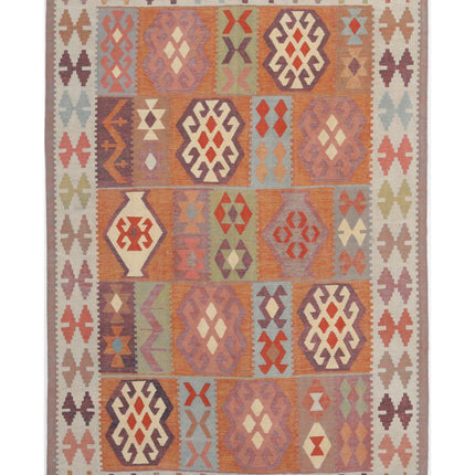 Kafkas Kilim 6' 0" X 8' 6" Hand Woven Wool Kilim 6' 0" X 8' 6" (183 X 259) / Multi / Wool