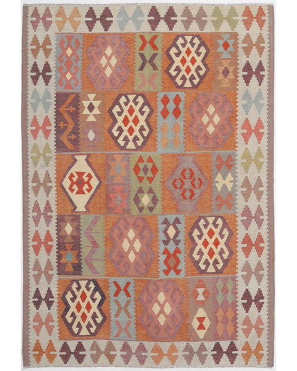Kafkas Kilim 6' 0" X 8' 6" Hand Woven Wool Kilim 6' 0" X 8' 6" (183 X 259) / Multi / Wool