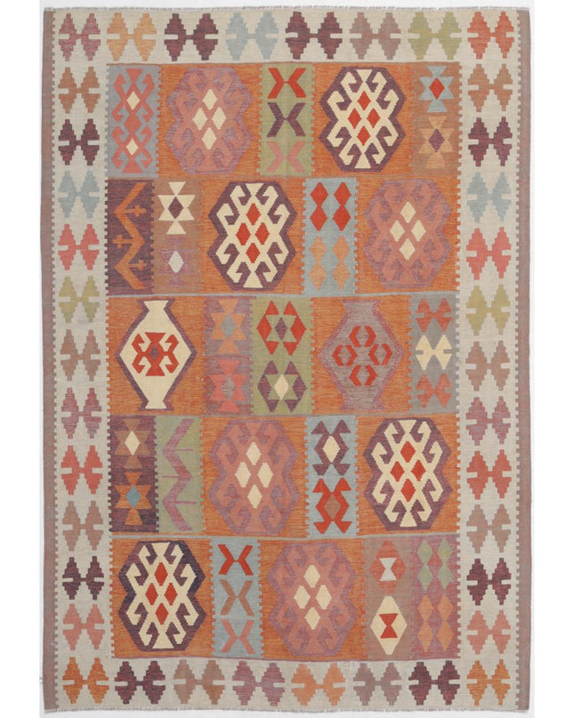Kafkas Kilim 6' 0" X 8' 6" Hand Woven Wool Kilim 6' 0" X 8' 6" (183 X 259) / Multi / Wool