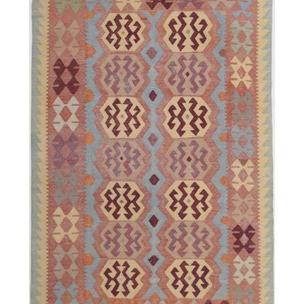 Kafkas Kilim 5' 11" X 8' 6" Hand Woven Wool Kilim 5' 11" X 8' 6" (180 X 259) / Multi / Wool