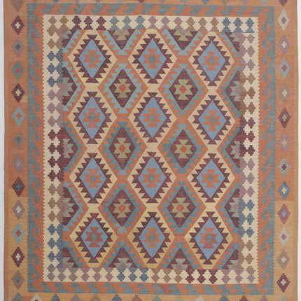 Kafkas Kilim 8' 3" X 9' 8" Hand Woven Wool Kilim 8' 3" X 9' 8" (251 X 295) / Multi / Wool