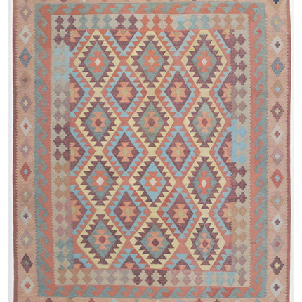 Kafkas Kilim 7' 11" X 10' 0" Hand Woven Wool Kilim 7' 11" X 10' 0" (241 X 305) / Taupe / Wool
