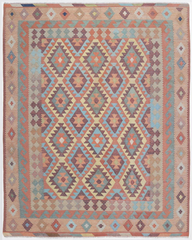 Kafkas Kilim 7' 11" X 10' 0" Hand Woven Wool Kilim 7' 11" X 10' 0" (241 X 305) / Taupe / Wool