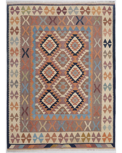Kafkas Kilim 6' 2" X 8' 4" Hand Woven Wool Kilim 6' 2" X 8' 4" (188 X 254) / Multi / Wool