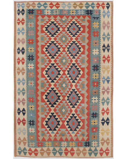 Kafkas Kilim 5' 6" X 8' 9" Hand Woven Wool Kilim 5' 6" X 8' 9" (168 X 267) / Multi / Wool