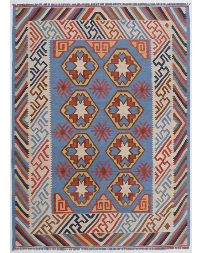 Kafkas Kilim 6' 8" X 8' 11" Hand Woven Wool Kilim 6' 8" X 8' 11" (203 X 272) / Multi / Wool