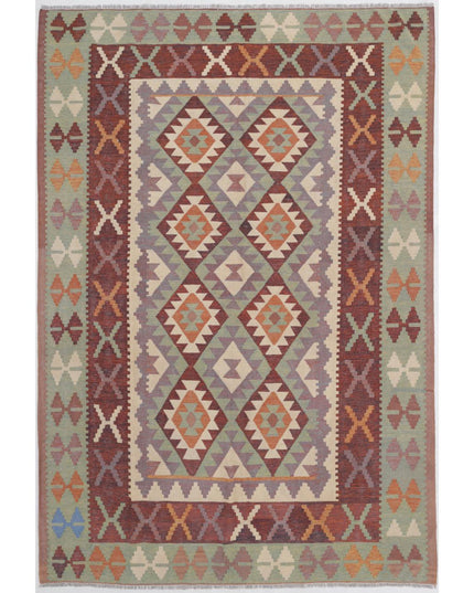 Kafkas Kilim 5' 9" X 8' 10" Hand Woven Wool Kilim 5' 9" X 8' 10" (175 X 269) / Multi / Wool