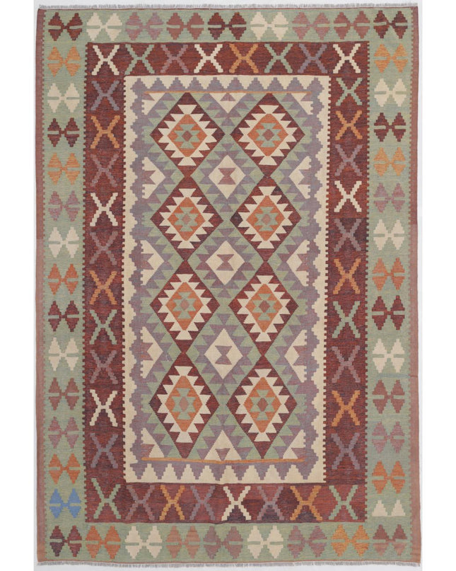 Kafkas Kilim 5' 9" X 8' 10" Hand Woven Wool Kilim 5' 9" X 8' 10" (175 X 269) / Multi / Wool