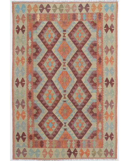 Kafkas Kilim 5' 9" X 8' 10" Hand Woven Wool Kilim 5' 9" X 8' 10" (175 X 269) / Multi / Wool