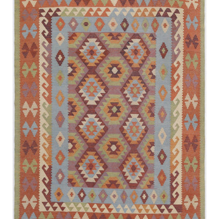 Kafkas Kilim 6' 4" X 8' 4" Hand Woven Wool Kilim 6' 4" X 8' 4" (193 X 254) / Multi / Wool