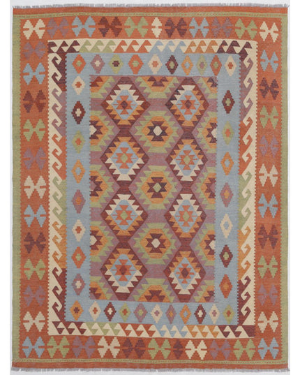Kafkas Kilim 6' 4" X 8' 4" Hand Woven Wool Kilim 6' 4" X 8' 4" (193 X 254) / Multi / Wool
