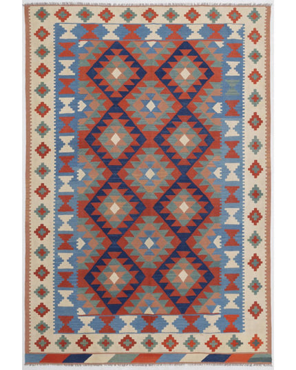 Kafkas Kilim 5' 10" X 8' 9" Hand Woven Wool Kilim 5' 10" X 8' 9" (178 X 267) / Multi / Wool