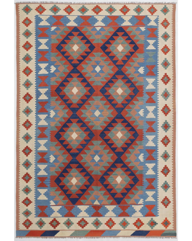Kafkas Kilim 5' 10" X 8' 9" Hand Woven Wool Kilim 5' 10" X 8' 9" (178 X 267) / Multi / Wool