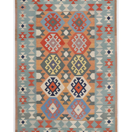 Kafkas Kilim 5' 8" X 8' 6" Hand Woven Wool Kilim 5' 8" X 8' 6" (173 X 259) / Multi / Wool