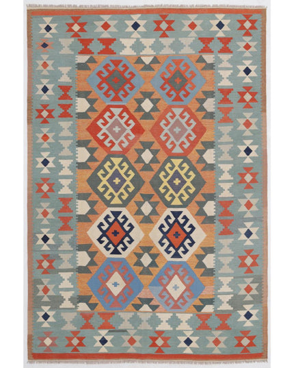 Kafkas Kilim 5' 8" X 8' 6" Hand Woven Wool Kilim 5' 8" X 8' 6" (173 X 259) / Multi / Wool