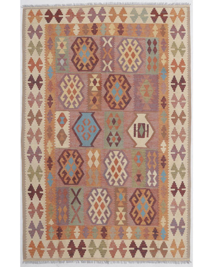 Kafkas Kilim 5' 10" X 9' 2" Hand Woven Wool Kilim 5' 10" X 9' 2" (178 X 280) / Multi / Wool