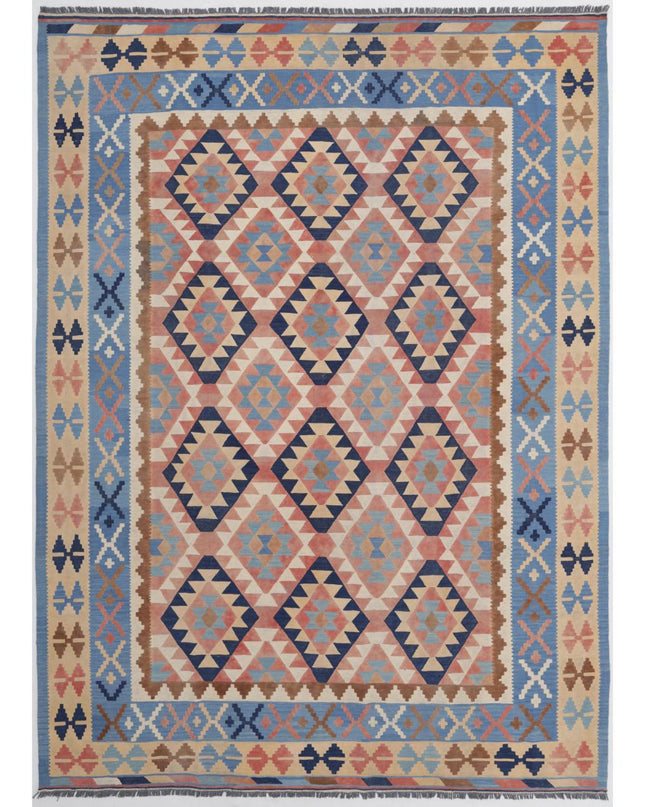 Kafkas Kilim 8' 3" X 11' 5" Hand Woven Wool Kilim 8' 3" X 11' 5" (251 X 348) / Beige / Wool