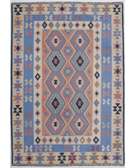 Kafkas Kilim 6' 0" X 8' 10" Hand Woven Wool Kilim 6' 0" X 8' 10" (183 X 269) / Multi / Wool