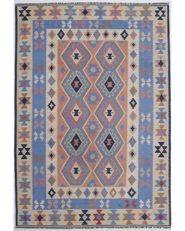 Kafkas Kilim 6' 0" X 8' 10" Hand Woven Wool Kilim 6' 0" X 8' 10" (183 X 269) / Multi / Wool