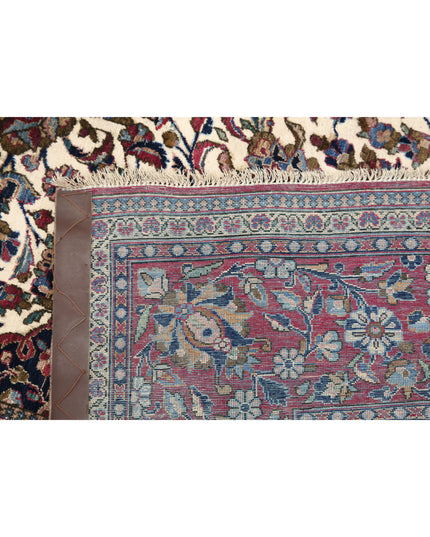 Kashan 4' 3" X 6' 8" Hand Knotted Silk Rug 4' 3" X 6' 8" (130 X 203) / Ivory / Silk