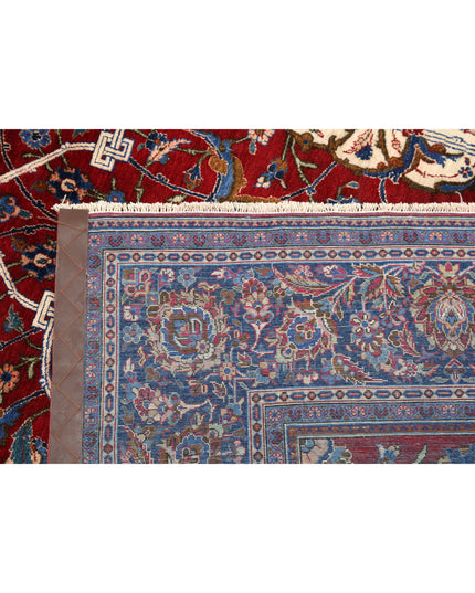 Kashan 4' 5" X 6' 9" Hand Knotted Silk Rug 4' 5" X 6' 9" (135 X 206) / Red / Silk