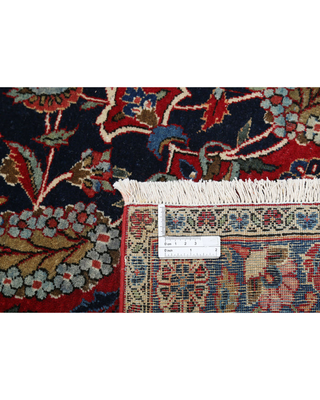 Kashan 10' 4" X 14' 4" Hand Knotted Wool Rug 10' 4" X 14' 4" (315 X 437) / Blue / Wool