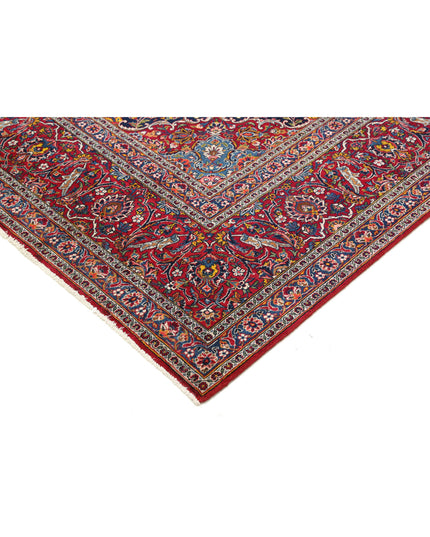 Kashan 8' 8" X 15' 9" Hand Knotted Wool Rug 8' 8" X 15' 9" (264 X 480) / Ivory / Wool