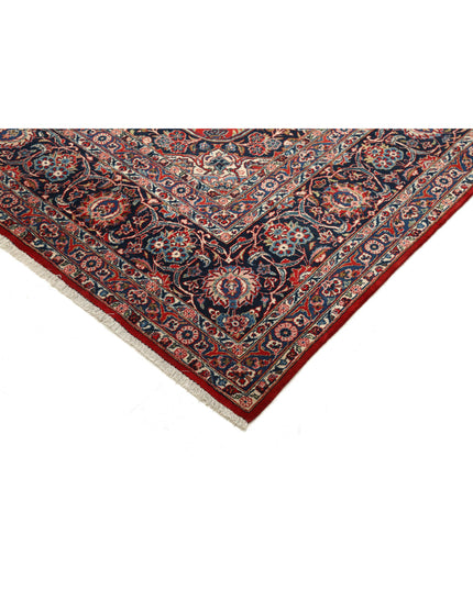 Kashan 10' 7" X 14' 3" Hand Knotted Wool Rug 10' 7" X 14' 3" (322 X 434) / Red / Wool