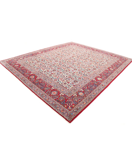 Kashan 10' 3" X 12' 1" Hand Knotted Wool Rug 10' 3" X 12' 1" (312 X 368) / Ivory / Wool