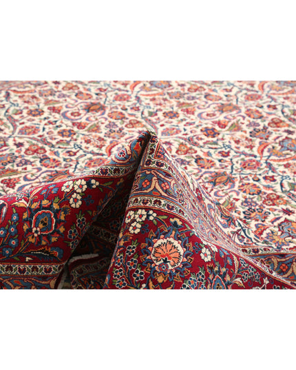 Kashan 10' 3" X 12' 1" Hand Knotted Wool Rug 10' 3" X 12' 1" (312 X 368) / Ivory / Wool