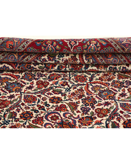 Kashan 10' 3" X 12' 1" Hand Knotted Wool Rug 10' 3" X 12' 1" (312 X 368) / Ivory / Wool