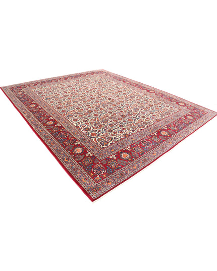 Kashan 10' 3" X 12' 1" Hand Knotted Wool Rug 10' 3" X 12' 1" (312 X 368) / Ivory / Wool