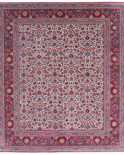 Kashan 10' 3" X 12' 1" Hand Knotted Wool Rug 10' 3" X 12' 1" (312 X 368) / Ivory / Wool