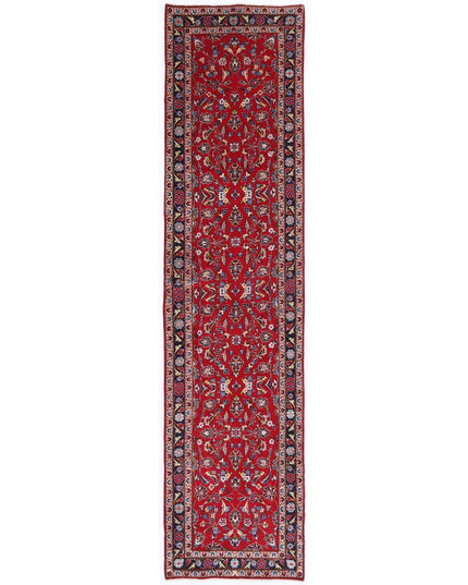 Kashan 2' 5" X 10' 0" Hand Knotted Wool Rug 2' 5" X 10' 0" (74 X 305) / Red / Wool