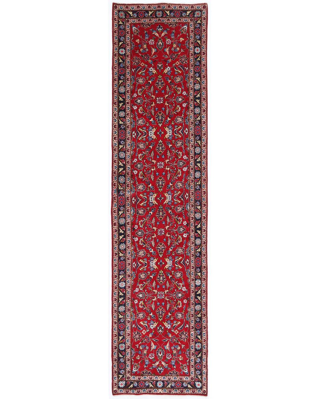 Kashan 2' 5" X 10' 0" Hand Knotted Wool Rug 2' 5" X 10' 0" (74 X 305) / Red / Wool