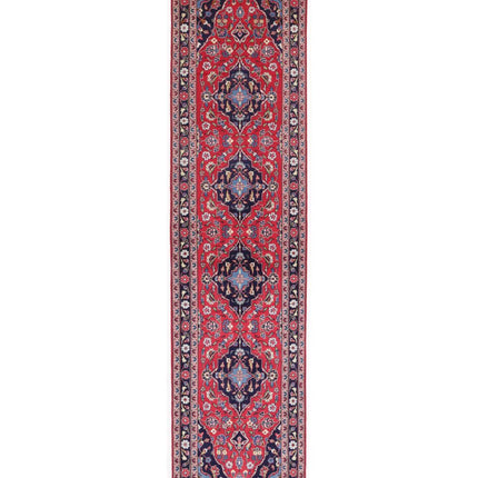 Kashan 2' 7" X 10' 6" Hand Knotted Wool Rug 2' 7" X 10' 6" (79 X 320) / Red / Wool