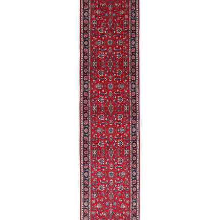 Kashan 2' 3" X 9' 9" Hand Knotted Wool Rug 2' 3" X 9' 9" (69 X 297) / Red / Wool