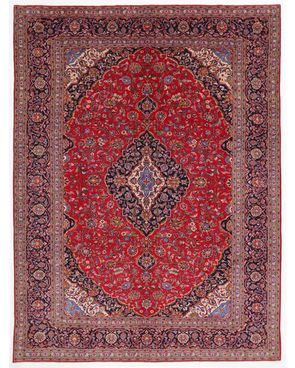 Kashan 9' 7" X 12' 9" Hand Knotted Wool Rug 9' 7" X 12' 9" (292 X 389) / Red / Wool