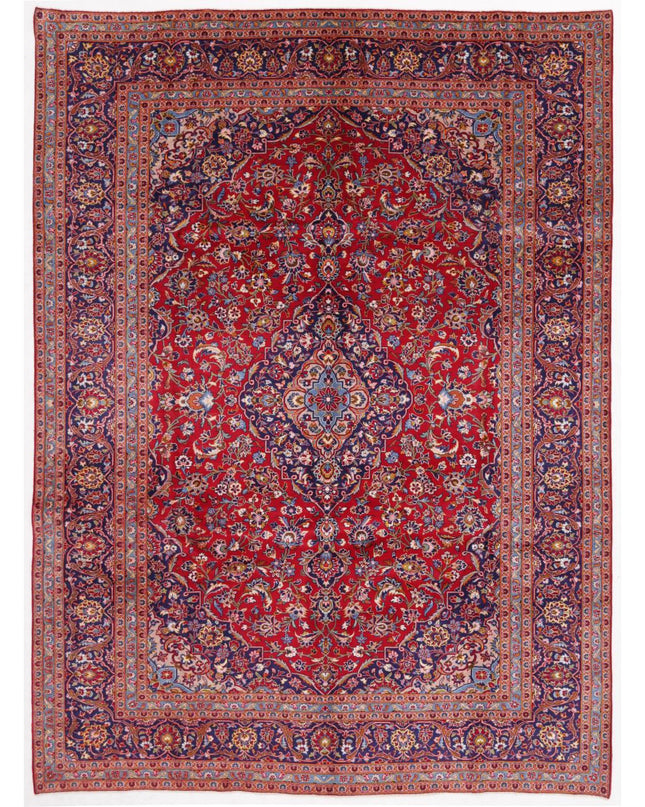 Kashan 9' 5" X 12' 10" Hand Knotted Wool Rug 9' 5" X 12' 10" (287 X 391) / Red / Wool