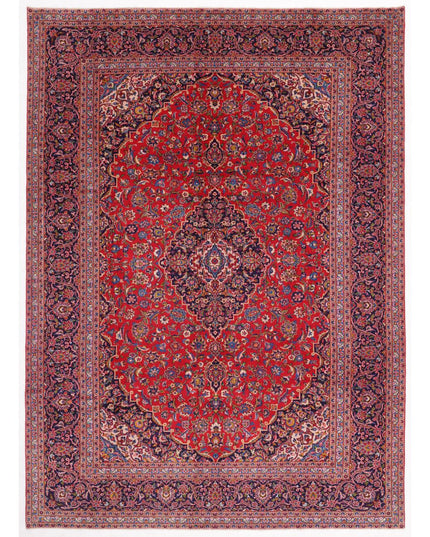Kashan 9' 7" X 13' 2" Hand Knotted Wool Rug 9' 7" X 13' 2" (292 X 401) / Red / Wool