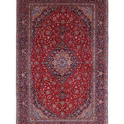 Kashan 9' 4" X 14' 6" Hand Knotted Wool Rug 9' 4" X 14' 6" (284 X 442) / Red / Wool