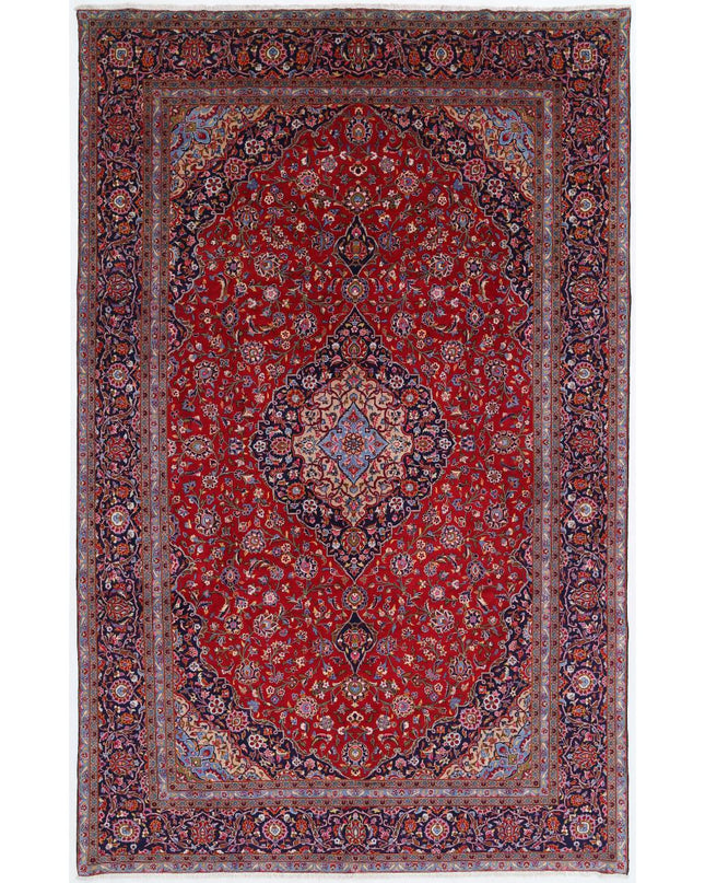 Kashan 9' 4" X 14' 6" Hand Knotted Wool Rug 9' 4" X 14' 6" (284 X 442) / Red / Wool