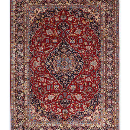 Kashan 8' 6" X 11' 11" Hand Knotted Wool Rug 8' 6" X 11' 11" (259 X 363) / Red / Wool