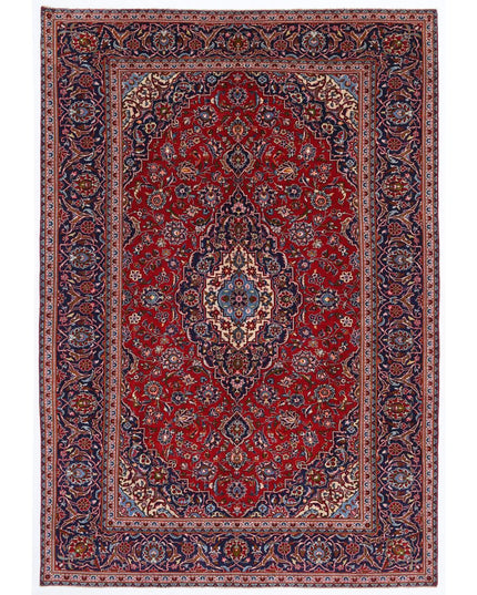 Kashan 7' 10" X 11' 6" Hand Knotted Wool Rug 7' 10" X 11' 6" (239 X 351) / Red / Wool