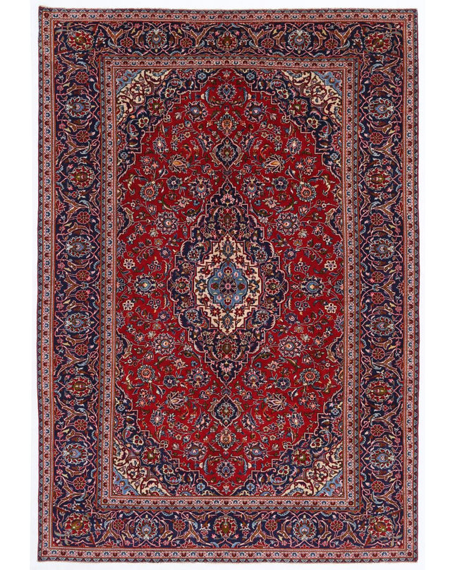 Kashan 7' 10" X 11' 6" Hand Knotted Wool Rug 7' 10" X 11' 6" (239 X 351) / Red / Wool
