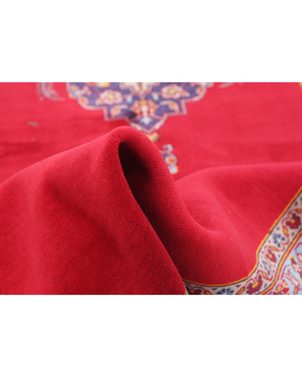 Kashan 3' 5" X 12' 3" Hand Knotted Wool Rug 3' 5" X 12' 3" (104 X 373) / Red / Wool