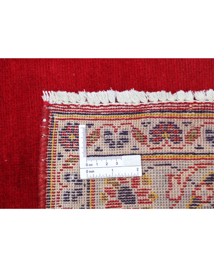 Kashan 3' 5" X 12' 3" Hand Knotted Wool Rug 3' 5" X 12' 3" (104 X 373) / Red / Wool