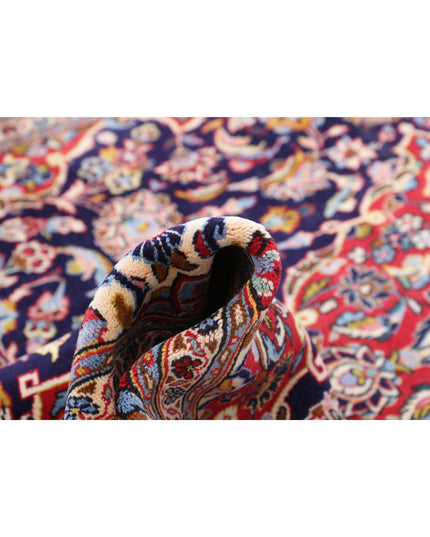 Kashan 6' 5" X 10' 3" Hand Knotted Wool Rug 6' 5" X 10' 3" (196 X 312) / Blue / Wool